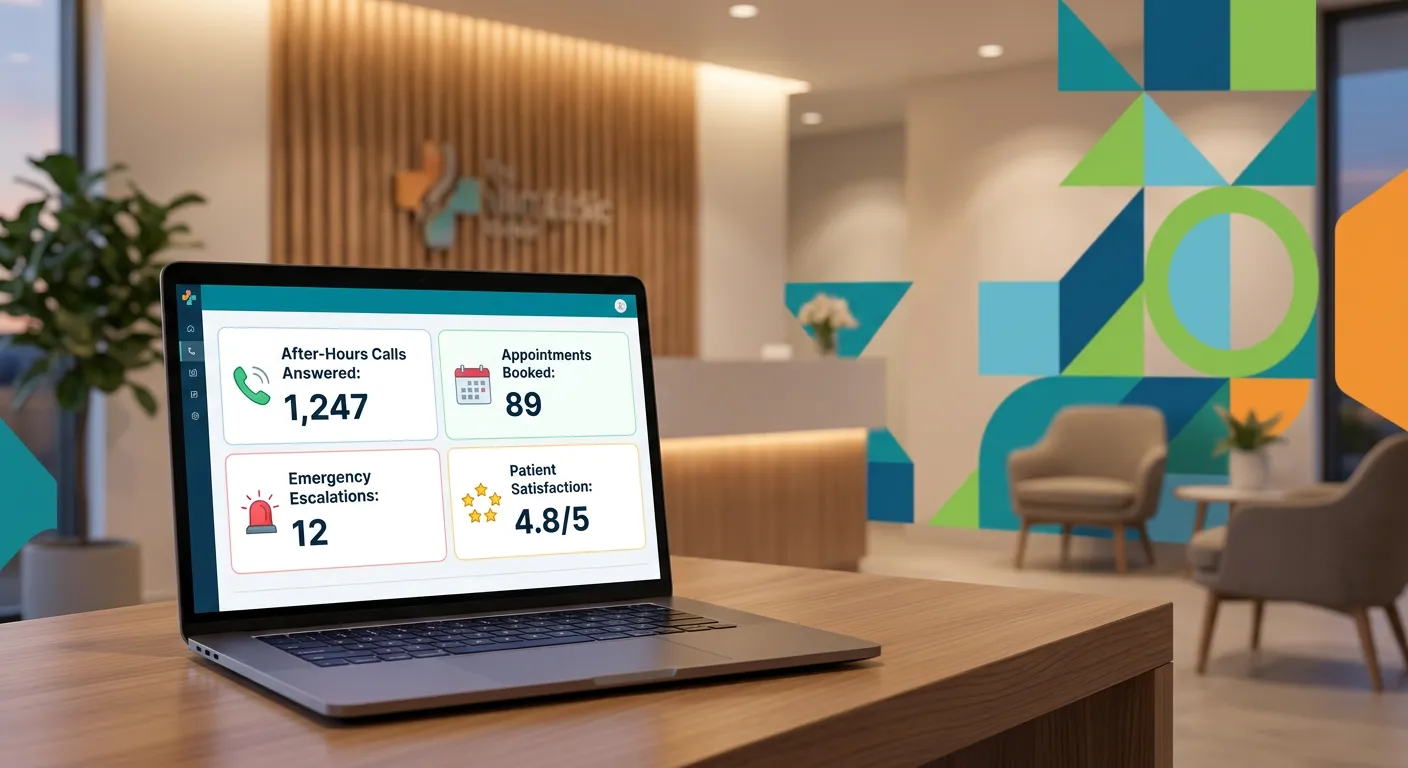An illustrative dashboard on a laptop screen showing key metrics: An illustrative dashboard on a laptop screen showing key metrics: